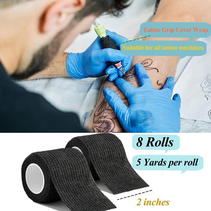 CIYAGPOOU Selbstklebende Bandage 5 cm Blau, 8er-Pack, Atmungsaktive Elastische Kohäsivbinde, Veterinärbandage, Sporttape für Erste Hilfe & Handgelenkschutz