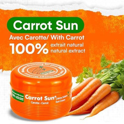 Carrot Sun Bräunungsbeschleuniger – 350ml Karotten-Intensiv-Bräunungsgel – Natürlicher Sonnenschutz mit Karottenöl für gleichmäßige, schöne Hautfarbe – SPF0