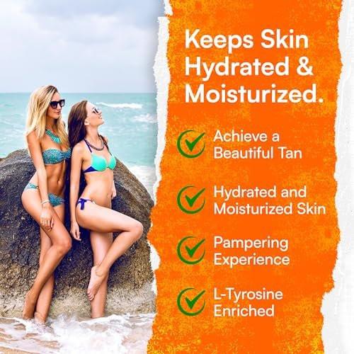 Carrot Sun Bräunungsbeschleuniger – 350ml Karotten-Intensiv-Bräunungsgel – Natürlicher Sonnenschutz mit Karottenöl für gleichmäßige, schöne Hautfarbe – SPF0