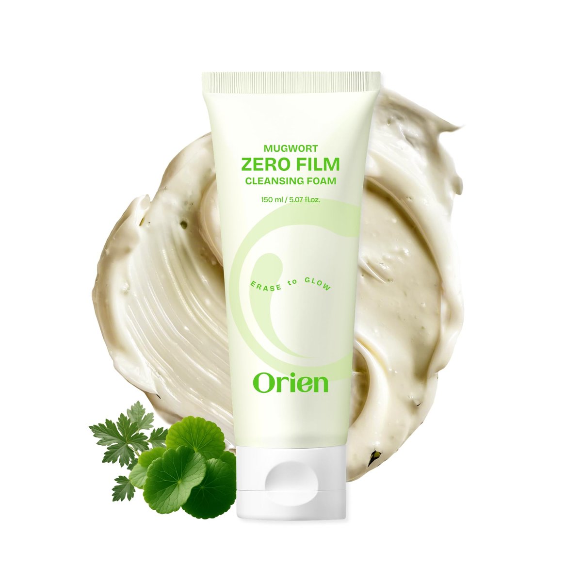 Orien Mugwort Zero Film Cleansing Foam 150 ml – Tägliche Make-up-Entfernung, Porenreinigung, Mitesserentfernung, nicht komedogen, koreanische Doppelreinigung