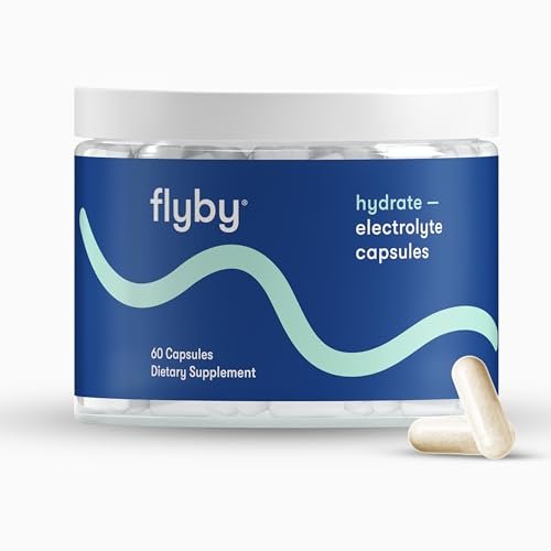 Flyby Electrolyte-Kapseln – mit Natrium, Kalium, Vitamin D3, B-Vitaminen, Kupfer und Mangan | Elektrolyte zur Regeneration | Non-GMO | Ohne Zuckerzusatz – 60 Kapseln