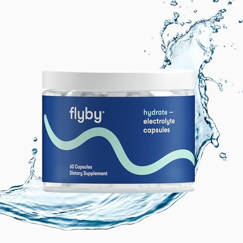 Flyby Electrolyte-Kapseln – mit Natrium, Kalium, Vitamin D3, B-Vitaminen, Kupfer und Mangan | Elektrolyte zur Regeneration | Non-GMO | Ohne Zuckerzusatz – 60 Kapseln