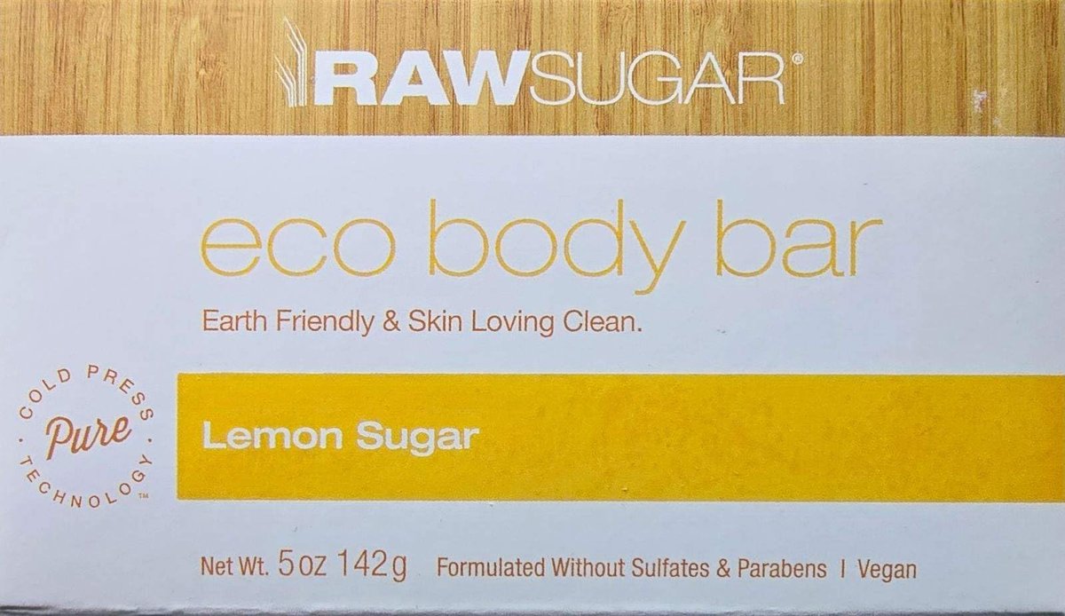 RawSugar Lemon Sugar Eco Body Bar 5 oz – Natürliche Reinigung & Pflege