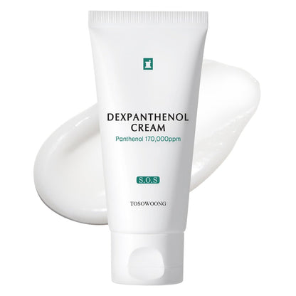 TOSOWOONG Dexpanthenol Creme – 170.000 ppm B5 Panthenol, Madecassoside, Centella Asiatica – Hautbarriere-Reparatur, Gesichtsfeuchtigkeitscreme, beruhigend, hydratisierend, koreanische Hautpflege, 60 ml
