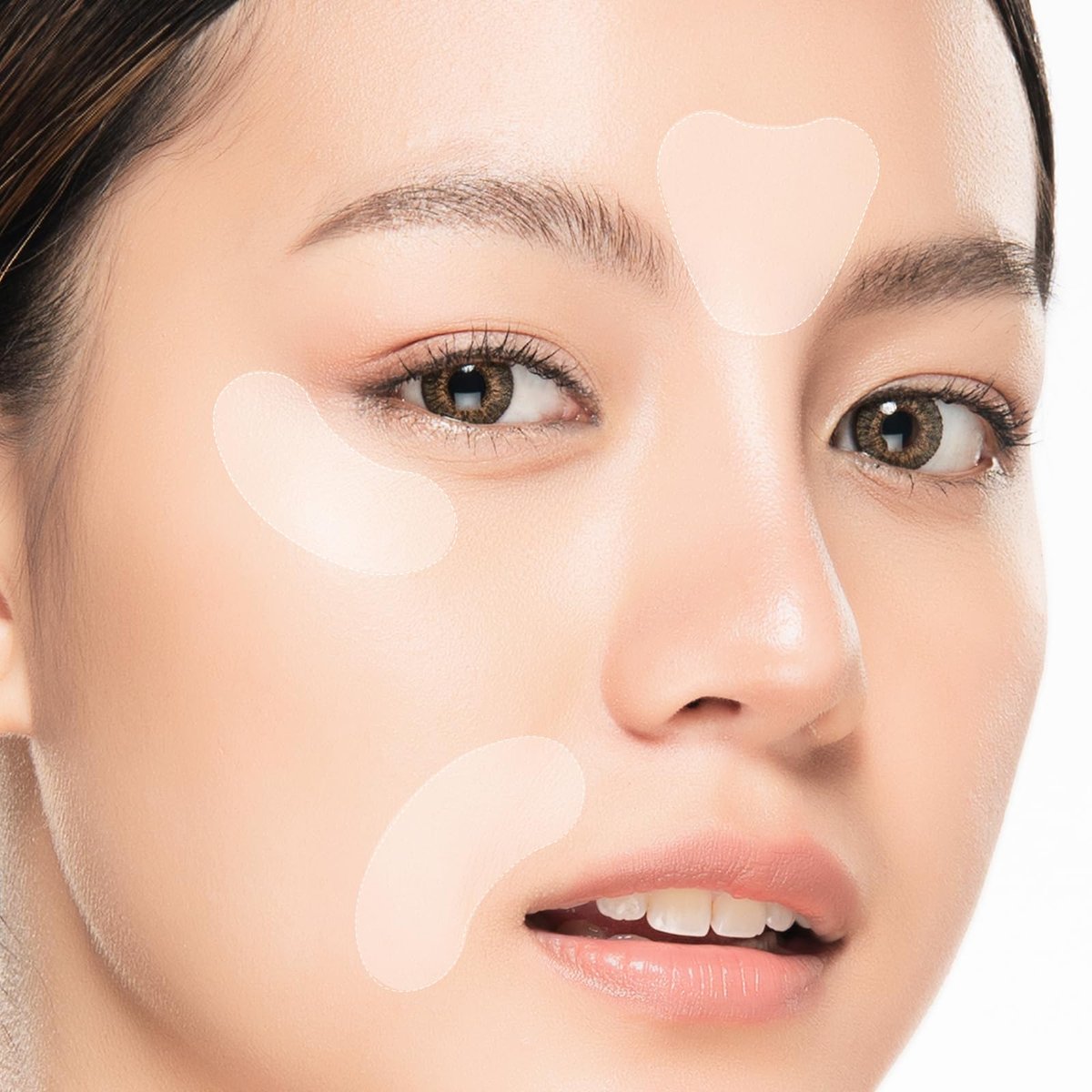 TOSOWOONG Anti-Faltenpflaster mit hydrolysiertem Kollagen – Stirn-, Augen- und Lachfaltenpflaster, K-Beauty Übernachtpflaster, Koreanische Hautpflege, 5 Stück (10 Pflaster × 5)