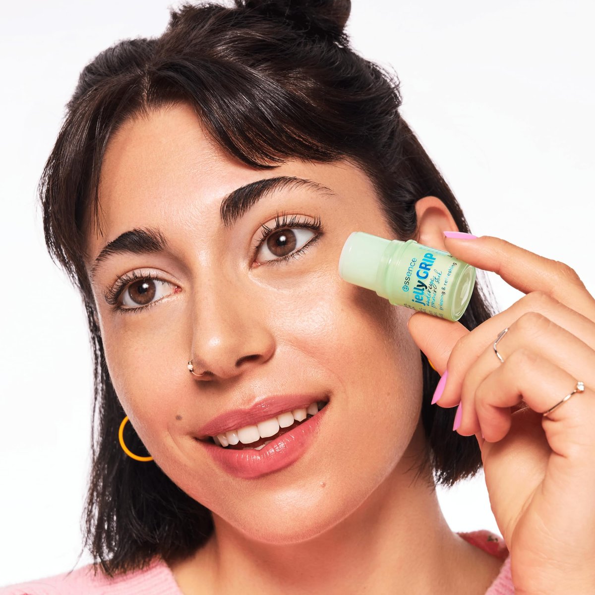 essence Jelly Grip Under Eye Primer Stick – Hydratisierender und kühlender Primer für faltenfreies Augen-Make-up mit Hyaluronsäure und Panthenol – Vegan & tierversuchsfrei