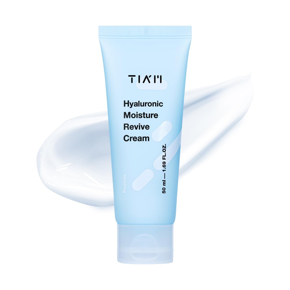 TIA'M Hyaluronic Moisture Revive Cream – Feuchtigkeitscreme mit Peptiden & Ceramiden für trockene Haut, 50 ml