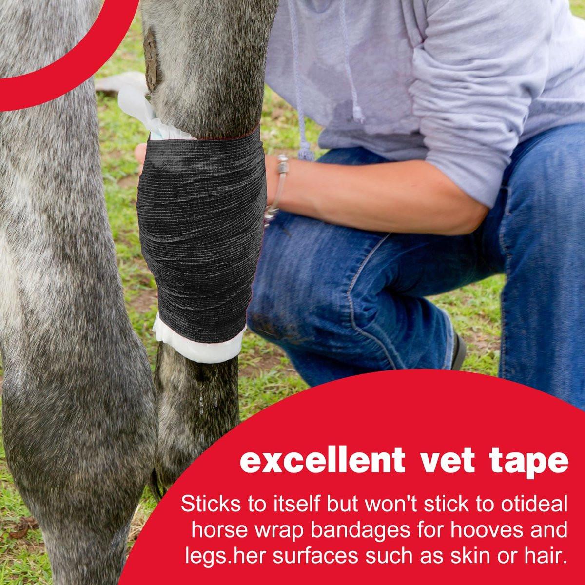 AZEN 9er-Pack selbstklebende Bandage, 4" x 5 Yards, elastische Kohäsivbandage, buntes Sporttape, Tattoo-Grifftape, Vet Wrap, Knöchelbandage