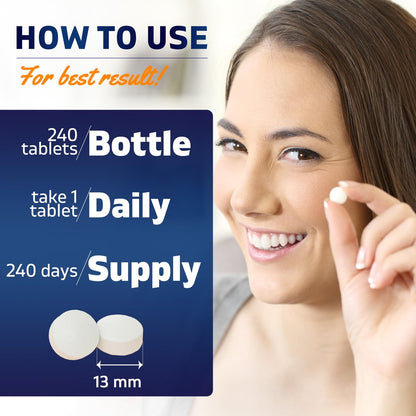 Vitamatic Niacin (Vitamin B3) 500mg, 240 Tabletten - Non-GMO & Glutenfrei