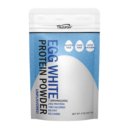 Talcufon Eiklarproteinpulver 227g – pasteurisiert, ohne Zusätze, glutenfrei, ungesüßt – ideal zum Backen und Kochen