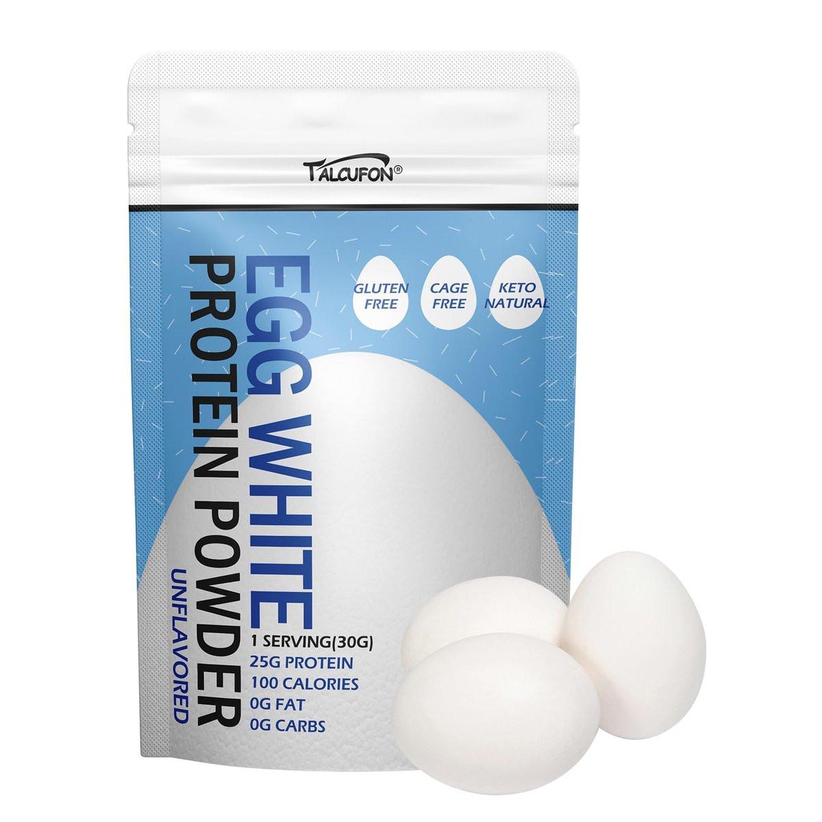 Talcufon Eiklarproteinpulver 227g – pasteurisiert, ohne Zusätze, glutenfrei, ungesüßt – ideal zum Backen und Kochen