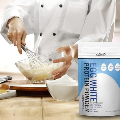 Talcufon Eiklarproteinpulver 227g – pasteurisiert, ohne Zusätze, glutenfrei, ungesüßt – ideal zum Backen und Kochen