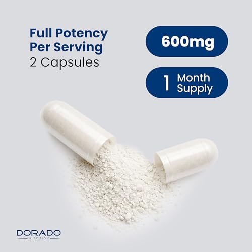 Alpha-Liponsäure 600 mg pro Portion 60 Kapseln – Starkes Antioxidans für Neuropathie und Herz-Kreislauf-Gesundheit (ALA-Präparat) – Drittanbieter getestet, Nicht-GVO, Glutenfrei, Vegan & Hergestellt in den USA