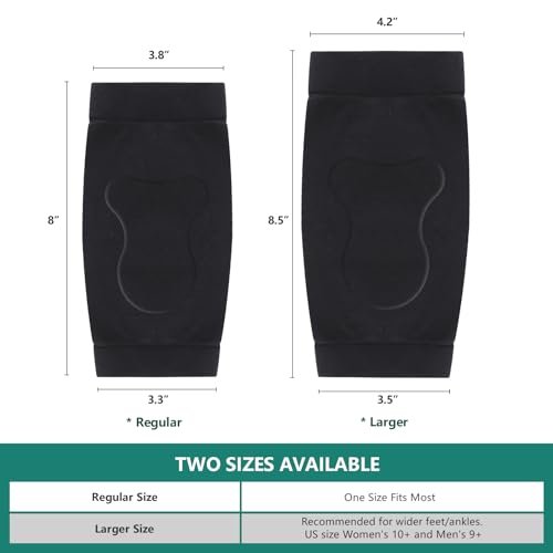 Welnove Fersen-Schutz-Socken bei Achillessehnenentzündung – Kompressionsstrümpfe mit Gel-Polster – FSA & HSA geeignet – für Bursitis, Schmerzen, trockene und rissige Fersen – Regular