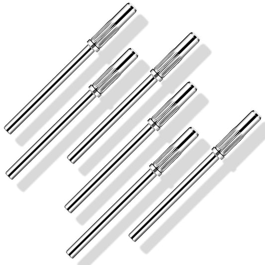 6 Stück Mandrel Bits für kleine Schleifbänder, 3,1 mm Mini 3/32 Schaft Nagelbohrer für elektrische Bohrmaschine, Acryl Nägel Maniküre Pediküre Werkzeug