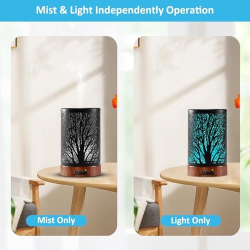 Maromamix Aromatherapie Diffuser 150ML – Metall Ultraschall Duftdiffuser mit 7 Farben LED Licht, Auto-Abschaltung, Geschenk für Mama