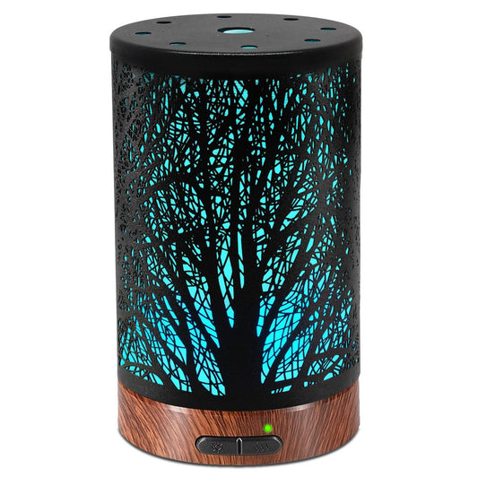 Maromamix Aromatherapie Diffuser 150ML – Metall Ultraschall Duftdiffuser mit 7 Farben LED Licht, Auto-Abschaltung, Geschenk für Mama