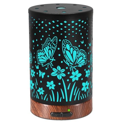 Maromamix Aromadiffusor aus Metall – 150 ml Ultraschall-Kaltvernebler mit 7 Farben LED-Licht, Auto-Abschaltung – Geschenk für Mama – für Zuhause