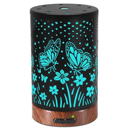 Maromamix Aromadiffusor aus Metall – 150 ml Ultraschall-Kaltvernebler mit 7 Farben LED-Licht, Auto-Abschaltung – Geschenk für Mama – für Zuhause