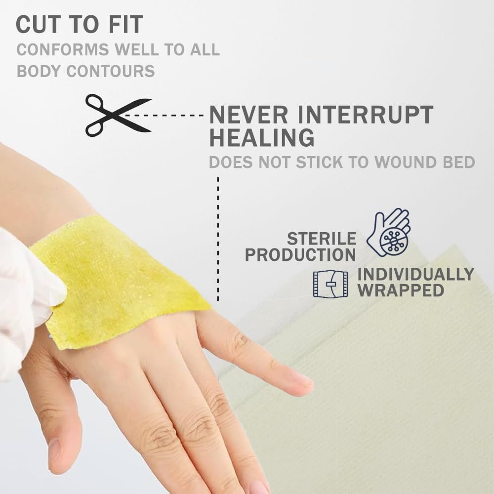 EVERLIT Xeroform Petrolatum-Dressing – Sterile, nicht haftende Okklusiv-Feingaze-Kompresse, 2" x 2", 25er-Pack