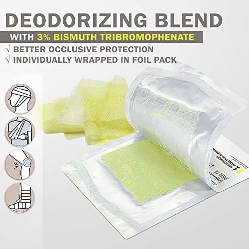 EVERLIT Xeroform Petrolatum-Dressing – Sterile, nicht haftende Okklusiv-Feingaze-Kompresse, 2" x 2", 25er-Pack