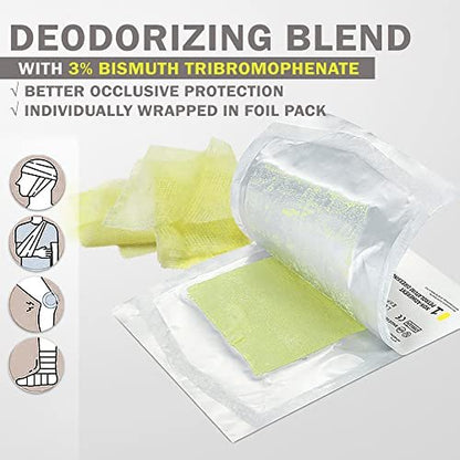 EVERLIT Xeroform Petrolatum-Dressing – Sterile, nicht haftende Okklusiv-Feingaze-Kompresse, 2" x 2", 25er-Pack