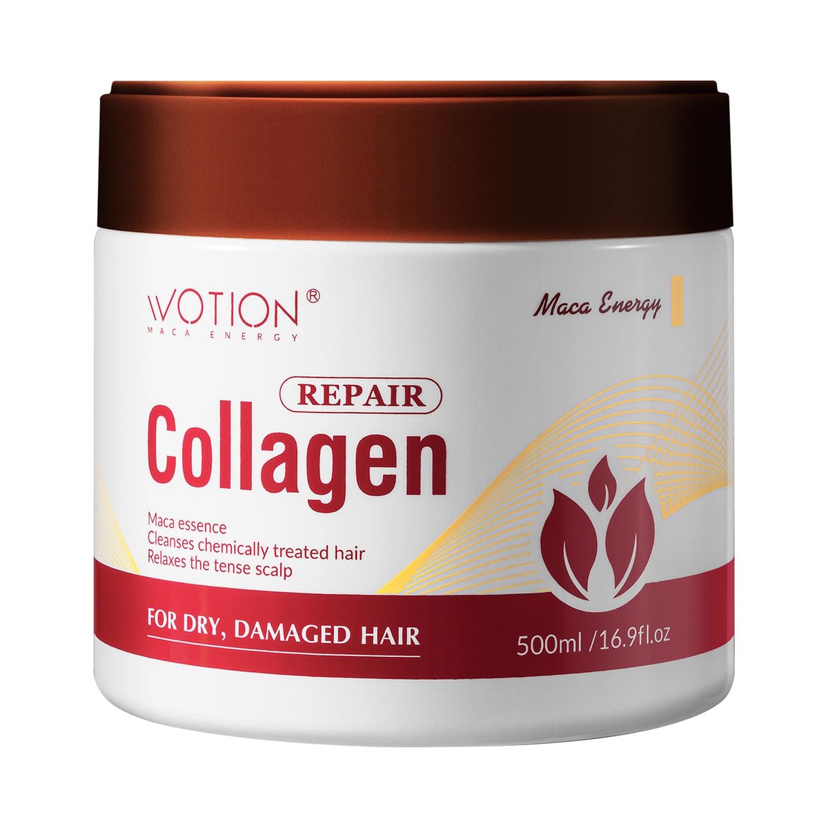 WOTION Tiefenreparatur Conditioner Arganöl Kollagen Haarmaske – 500 ml