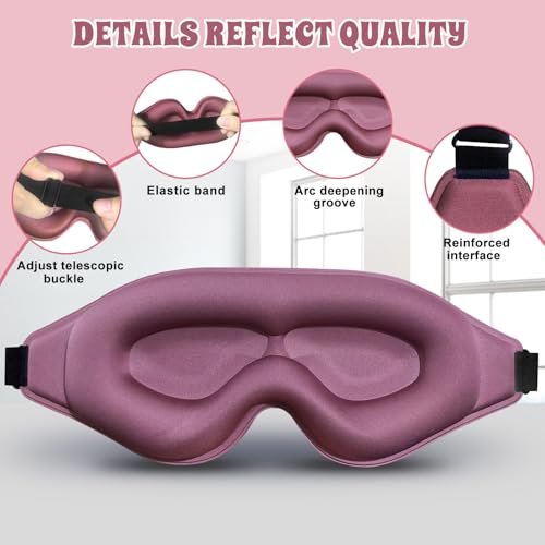 Clbxzwc 3D Fortschrittliche Schlafmaske – Ultra Zarte, Hautfreundliche Augenmaske mit 100% Lichtdichtigkeit für Damen und Herren