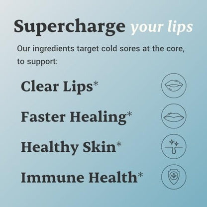 L-Lysin Lippenherpes Behandlung mit Immununterstützung - L-Lysin 1000mg Kapseln, Chaga, Bienenpropolis, Vitamin C, Zink & Süßholzwurzel-Extrakt - Nicht-GVO, Vegetarisch, 60 Kapseln für Männer und Frauen