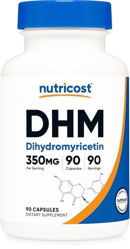 Nutricost Dihydromyricetin (DHM) Kapseln (350 mg, 90 Kapseln) - Vegan, Nicht-GVO, 90 Portionen