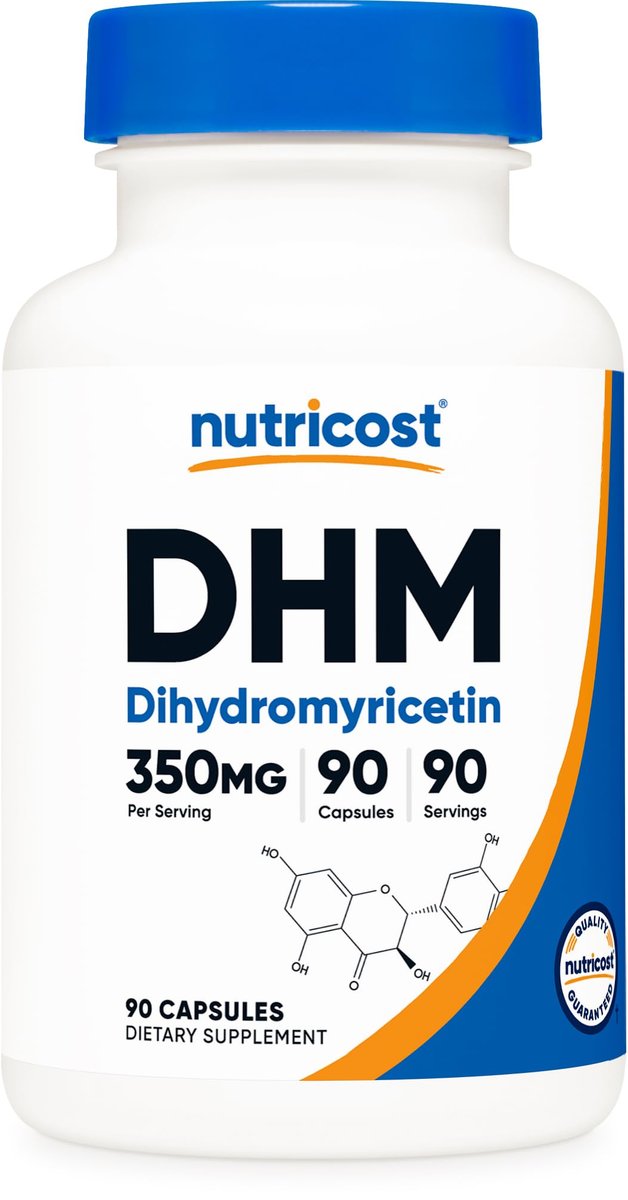 Nutricost Dihydromyricetin (DHM) Kapseln (350 mg, 90 Kapseln) - Vegan, Nicht-GVO, 90 Portionen