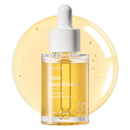 TOSOWOONG Glow Bean Essence – 31.025 ppm Soja-Ferment-Extrakt, Feuchtigkeitsspendendes Gesichtsserum für Glas-Haut, 33 ml