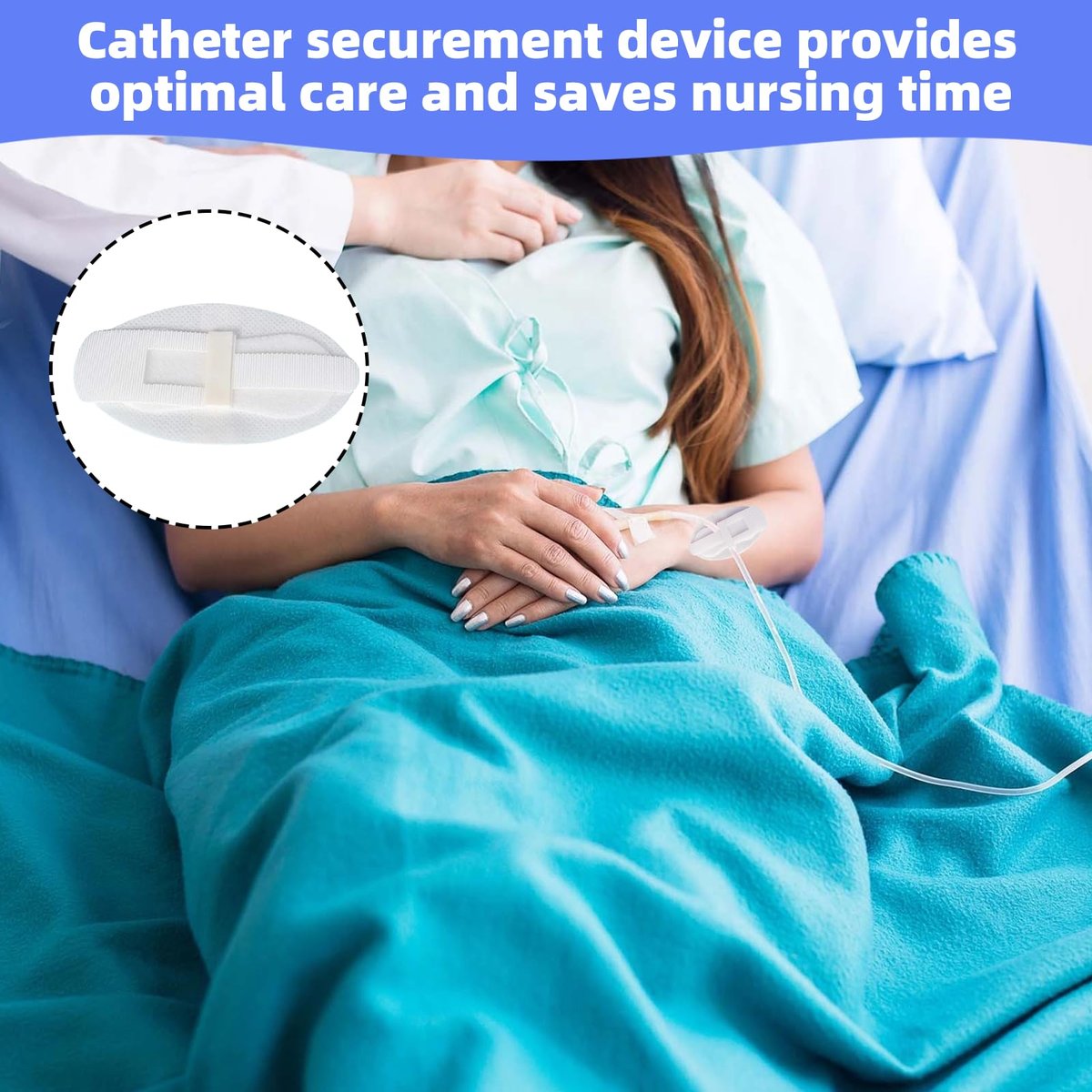 20 Stück Foley-Katheter-Befestigungsvorrichtung, Katheterschlauchhalter, Klebeband für Urinbeutel, Beinhalter für Katheterzubehör für Einzel-/Doppelschlauch, G-Sonde und Ernährungssonde