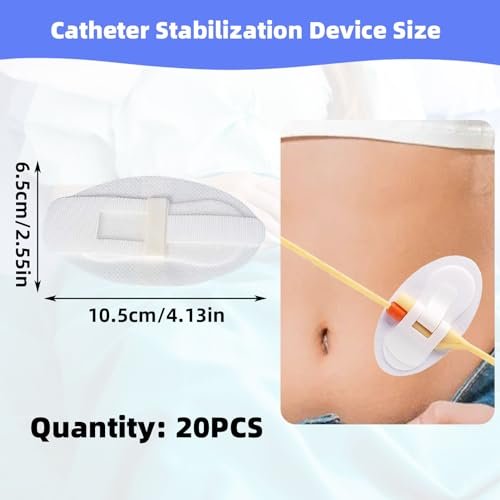 20 Stück Foley-Katheter-Befestigungsvorrichtung, Katheterschlauchhalter, Klebeband für Urinbeutel, Beinhalter für Katheterzubehör für Einzel-/Doppelschlauch, G-Sonde und Ernährungssonde