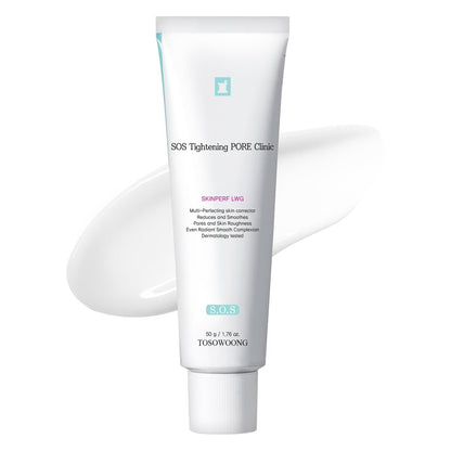 TOSOWOONG Porenverfeinernde Creme, Porenminimierer mit AHA - Glykolsäure und Milchsäure, Ölkontroll-Gesichtsfeuchtigkeitscreme für fettige Haut, Texturglättung für feine Linien, Koreanische Hautpflege, 50g / 1,76 oz.