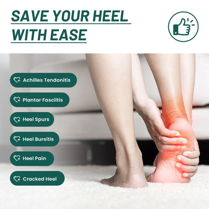Fersenpolster für Plantarfasziitis – Welnove Anti-Rutsch Fersenkissen für Damen und Herren, Fersensporn Schmerzlinderung, Einlegesohlen für Achillessehnenentzündung, trockene und rissige Fersen (Größe S)
