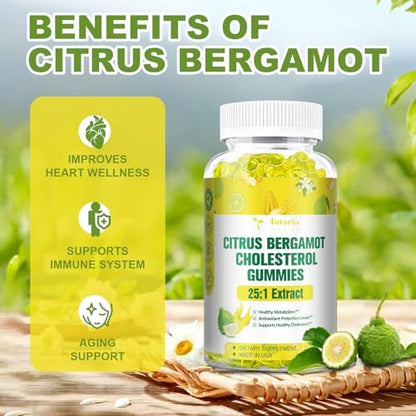 Zuckerfreie Citrus Bergamotte Gummibärchen – Natürliches 25:1 Extrakt aus italienischer Bergamotte für gesundes Anti-Aging, zuckerfrei, vegan
