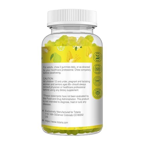 Zuckerfreie Citrus Bergamotte Gummibärchen – Natürliches 25:1 Extrakt aus italienischer Bergamotte für gesundes Anti-Aging, zuckerfrei, vegan