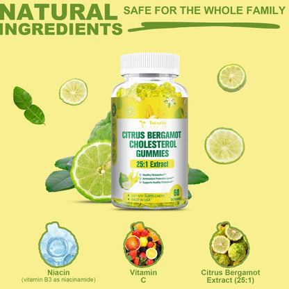 Zuckerfreie Citrus Bergamotte Gummibärchen – Natürliches 25:1 Extrakt aus italienischer Bergamotte für gesundes Anti-Aging, zuckerfrei, vegan
