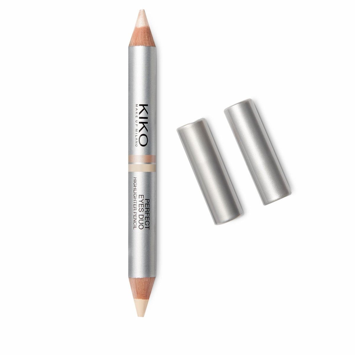 Kiko Milano Perfect Eyes Duo Highlighter Stift | Dual-End Highlighter Pencil 01 Weiß/Transparent