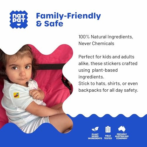 NATPAT TrailPatch Zeckenschutz-Sticker für Kinder – 48er Pack, natürlich & chemiefrei