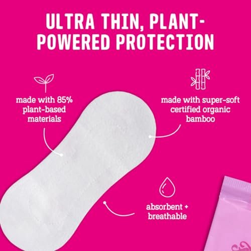 Flo - Tägliche Slipeinlagen (44er Pack) - Organische Bambus-Slipeinlagen für Frauen - Sehr leichter Fluss - Verpackt, ultradünn - Saugfähig, weich & atmungsaktiv - Duftfrei - Vegan & tierversuchsfrei