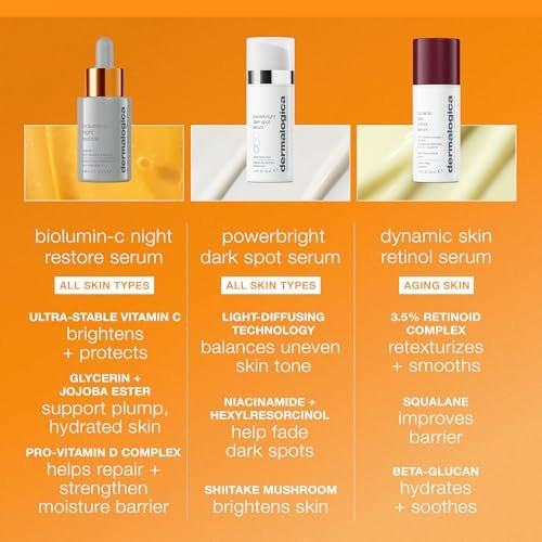 Dermalogica BioLumin-C Night Restore Vitamin C Serum – Nachtpflege mit Vitamin C für Feuchtigkeit und Barriereschutz, 25 ml