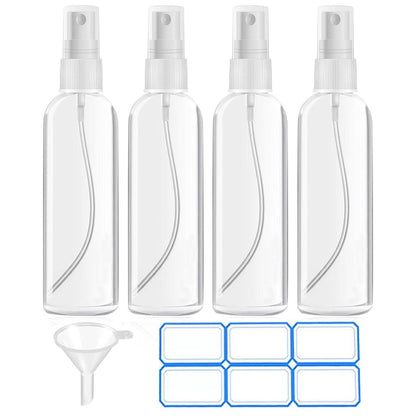 DTDNZKN 4er-Pack 4 Unzen (120 ml) kleine Sprühflaschen – Feiner Nebel, nachfüllbar, wiederverwendbar
