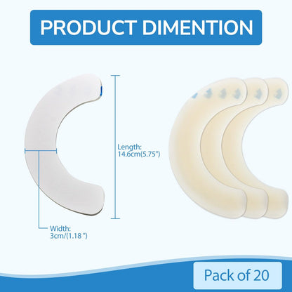 Heagimed 20 Stück Ostomy Barrier Strips – Hautfreundliche Hydrokolloid-Barrierestreifen für Stomabeutel, Kolostomie- und Ileostomie-Versorgung