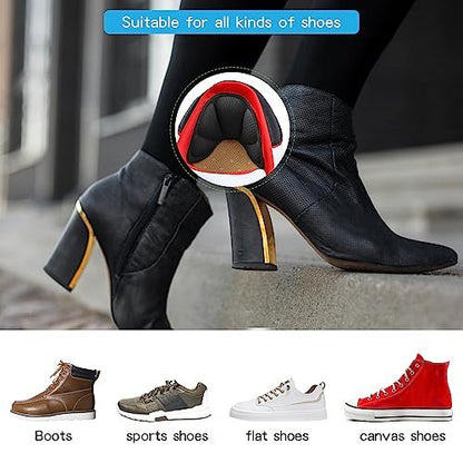 Fersenpolster für lose Schuhe – Klebende Fersenpolster, 6er-Pack (3x2er-Pack Schwarz), verhindert Fersenrutschen und Blasen