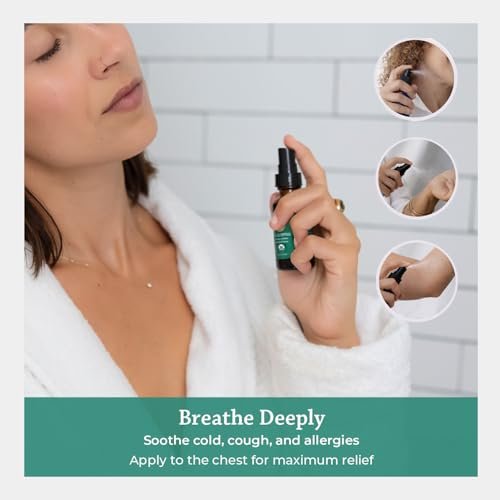 Silk Road Organic Bio Eukalyptus ätherisches Öl Spray, 100% rein, USDA zertifiziert - für Atemwege, Hautpflege & Aromatherapie – 30 ml