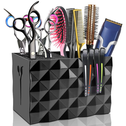 NICEMOVIC Barber Scheren Aufbewahrungsbox - Professioneller Friseur Organizer für Scheren, Kämme, Clips und Bürsten (Schwarz)