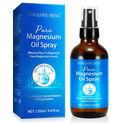 Magnesium Spray – Reines Magnesiumöl in Glasflasche, leicht absorbierbar, 120 ml