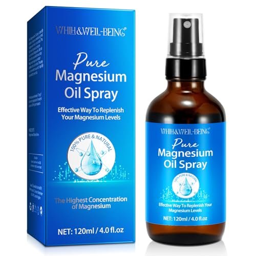 Magnesium Spray – Reines Magnesiumöl in Glasflasche, leicht absorbierbar, 120 ml